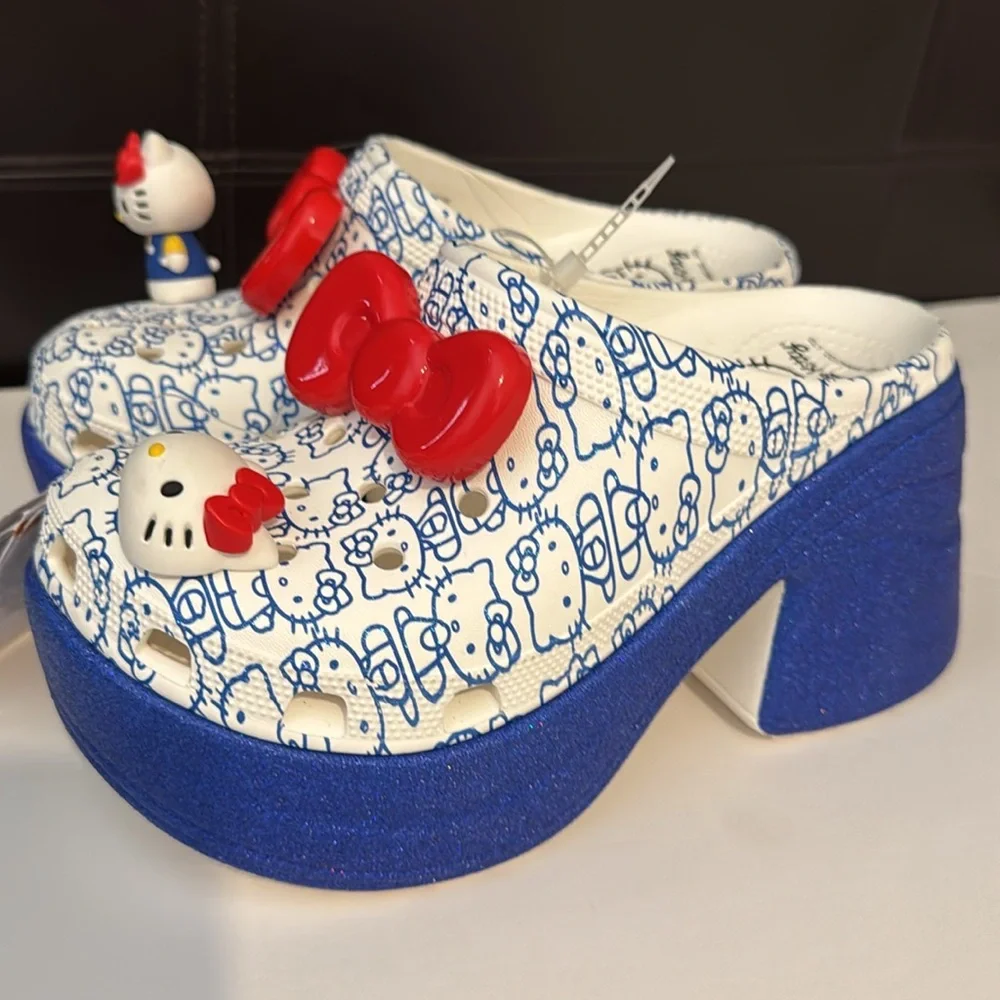 NWT Crocs Siren Clog x Hello Kitty 50th Anniversary size 5 Men / 7 Women - Picture 3 of 9